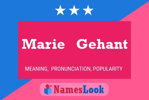 Marie   Gehant Name Poster