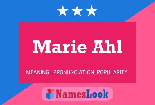 Marie Ahl Name Poster