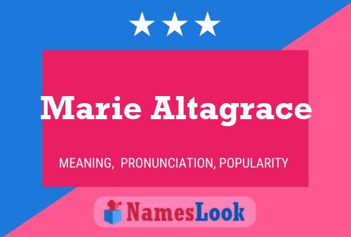 Marie Altagrace Name Poster