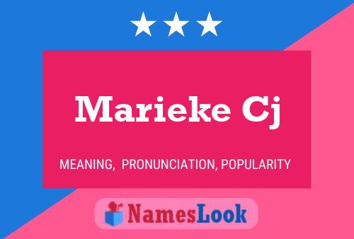 Marieke Cj Name Poster