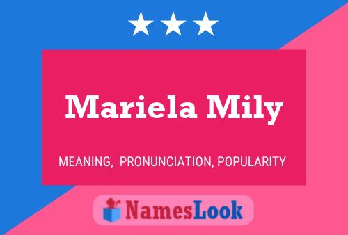 Mariela Mily Name Poster