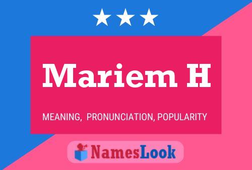 Mariem H Name Poster