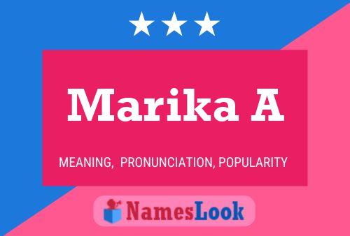 Marika A Name Poster