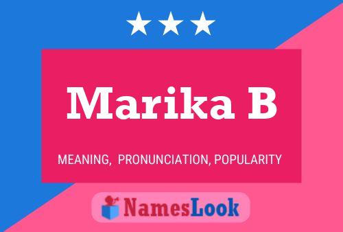 Marika B Name Poster