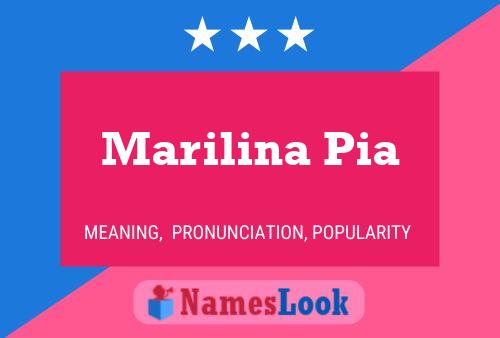 Marilina Pia Name Poster