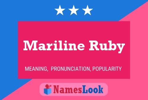 Mariline Ruby Name Poster