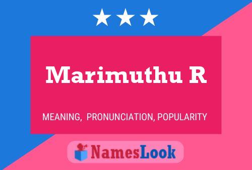 Marimuthu R Name Poster