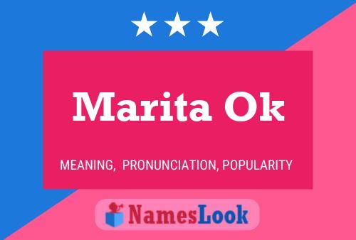 Marita Ok Name Poster