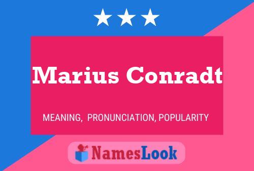 Marius Conradt Name Poster