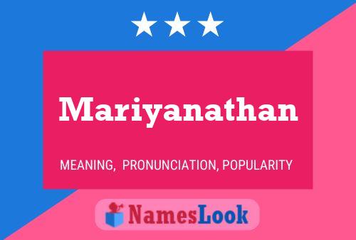 Mariyanathan Name Poster