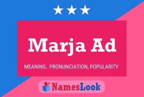 Marja Ad Name Poster