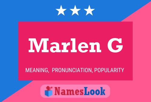 Marlen G Name Poster