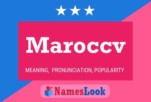 Maroccv Name Poster