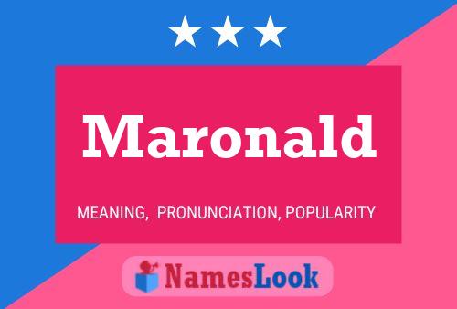 Maronald Name Poster