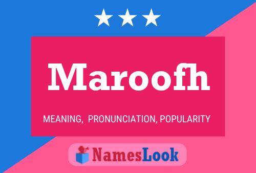 Maroofh Name Poster