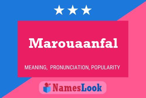 Marouaanfal Name Poster