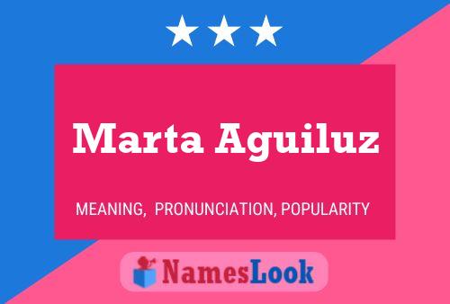 Marta Aguiluz Name Poster