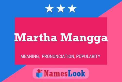 Martha Mangga Name Poster