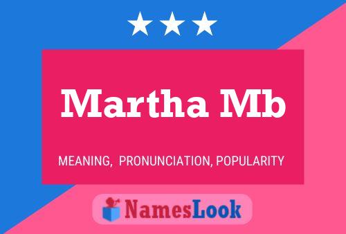 Martha Mb Name Poster