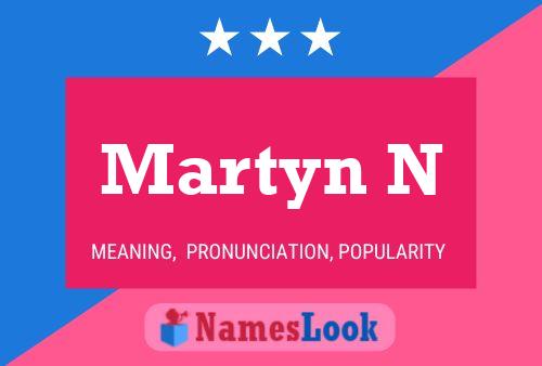 Martyn N Name Poster