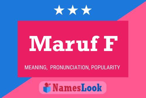 Maruf F Name Poster