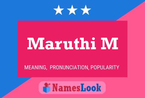 Maruthi M Name Poster