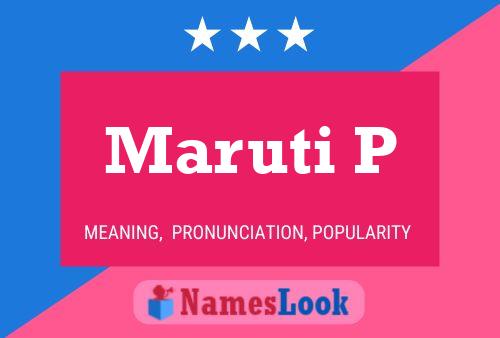 Maruti P Name Poster