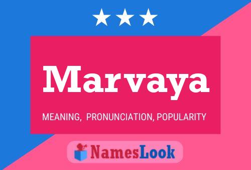 Marvaya Name Poster