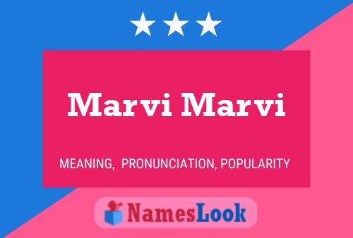 Marvi Marvi Name Poster