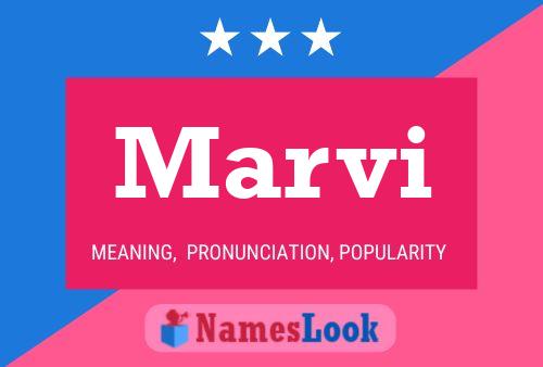 Marvi Name Poster