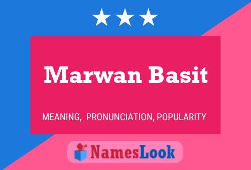 Marwan Basit Name Poster