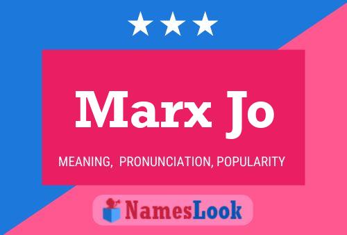 Marx Jo Name Poster