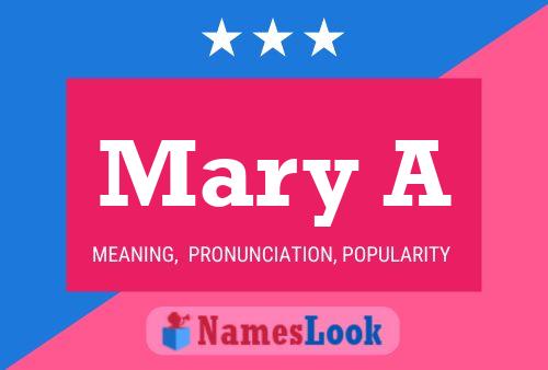 Mary A Name Poster