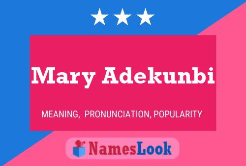 Mary Adekunbi Name Poster