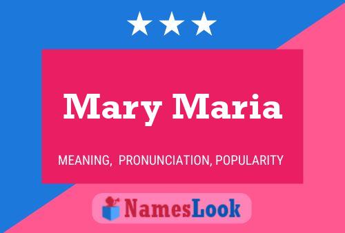 Mary Maria Name Poster