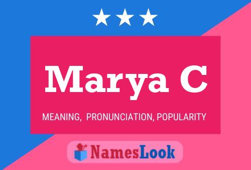 Marya C Name Poster