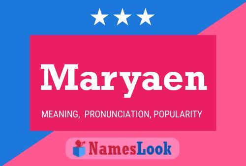 Maryaen Name Poster