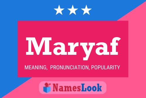 Maryaf Name Poster