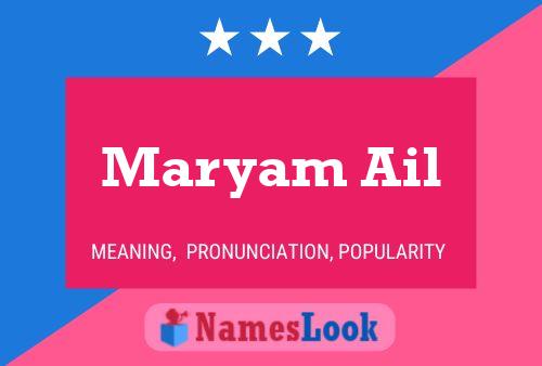 Maryam Ail Name Poster