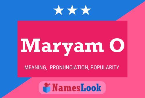 Maryam O Name Poster