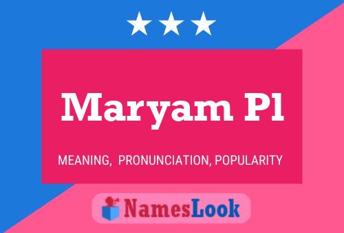 Maryam Pl Name Poster