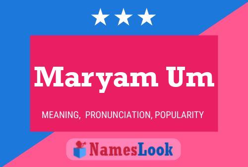 Maryam Um Name Poster