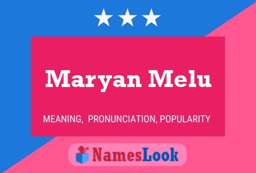 Maryan Melu Name Poster