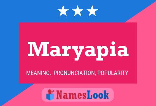 Maryapia Name Poster