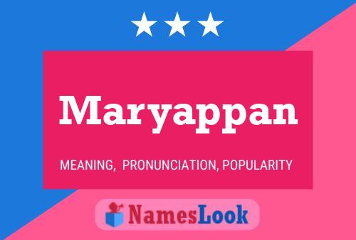 Maryappan Name Poster