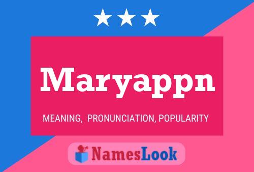 Maryappn Name Poster