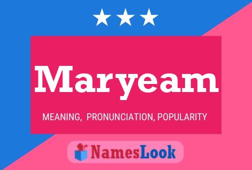 Maryeam Name Poster