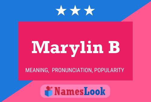 Marylin B Name Poster