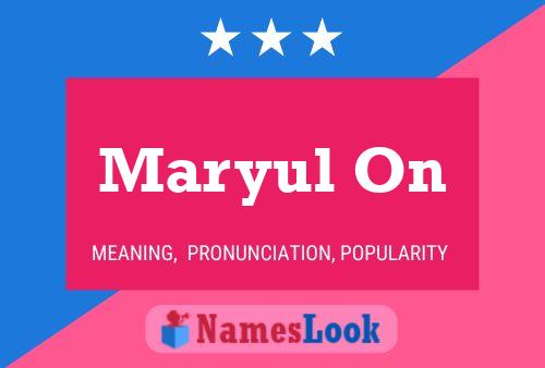 Maryul On Name Poster