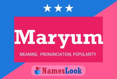 Maryum Name Poster